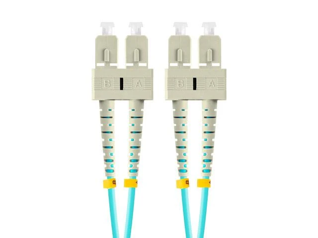 LANBERG šviesolaidinis laidas MM SC/UPC-SC/UPC dvipusis 5m LSZH om3 50/125 3.0mm aqua