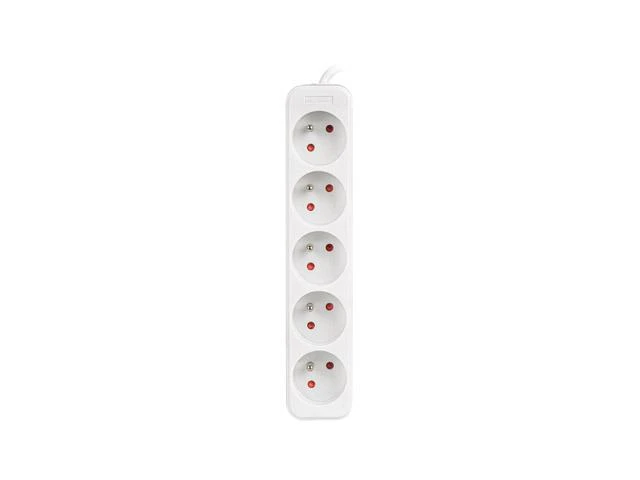 LANBERG PS0-05E-0150-W 1.5M Baltas 5X 230V Lanter EXTENSION PL. CABLE FROM FULL COPPER