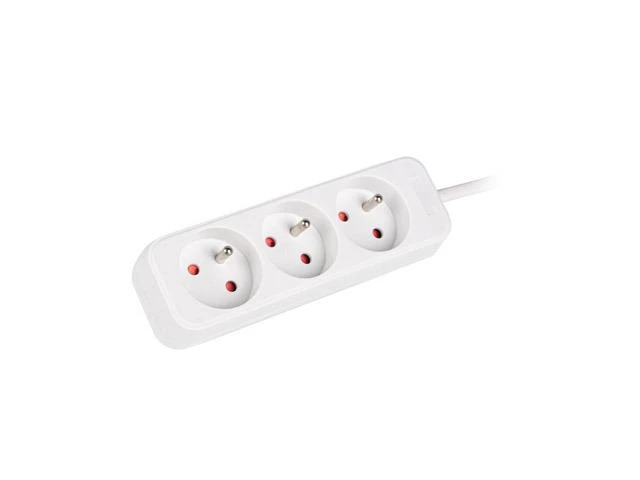 LANBERG PS0-03E-0300-W 3M Baltas 3X 230V Lanter EXTENSION PL. CABLE FROM FULL COPPER