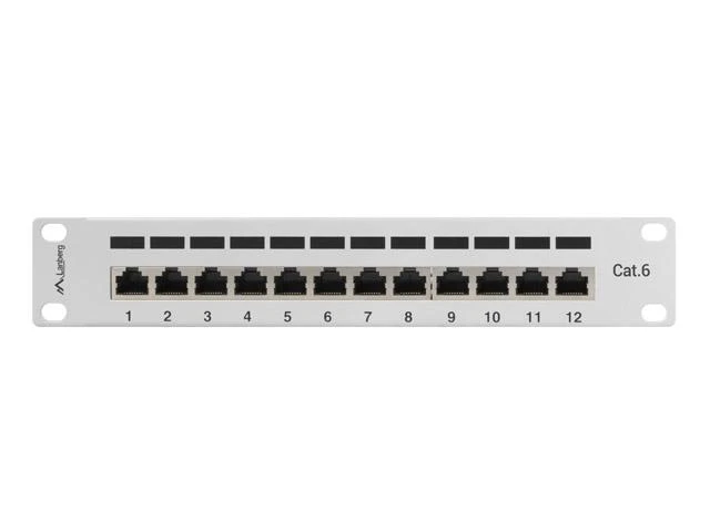 LANBERG PPF6-9012-S Lanberg Patch Panel 10, 12 port 1U, cat.6, pilkas