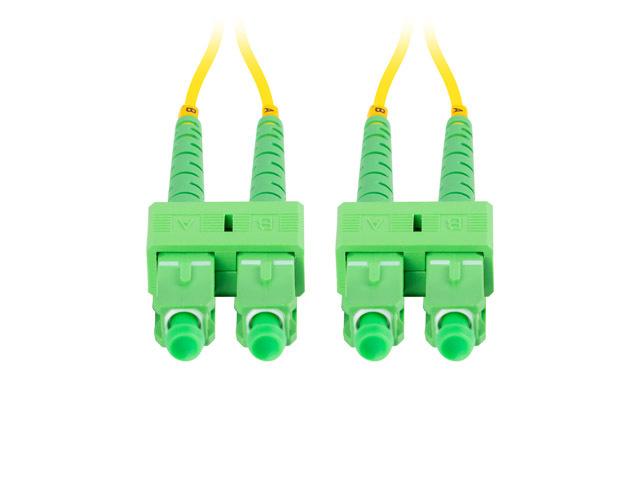 LANBERG šviesolaidinis patchcord SM SC/APC-SC/APC dvipusis 2m LSZH g657a1 3.0mm geltonas