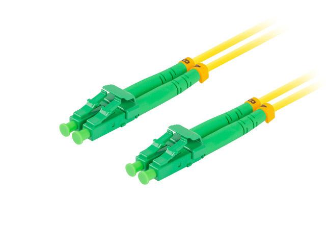 LANBERG šviesolaidinis laidas SM LC/APC-LC/APC dvipusis 3m LSZH g657a1 3.0mm geltonas