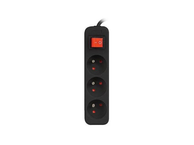 LANBERG PS1-03E-0150-BK 1.5M Juodas LANTERGE CURVE 3X 230V PL SU GRANDINĖS IŠJUNGIKLIU PILNAS VARIS