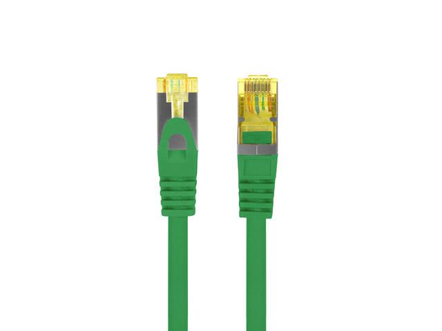 LANBERG Patchcord Cat.6A S/FTP LSZH CU 0.5m žalias