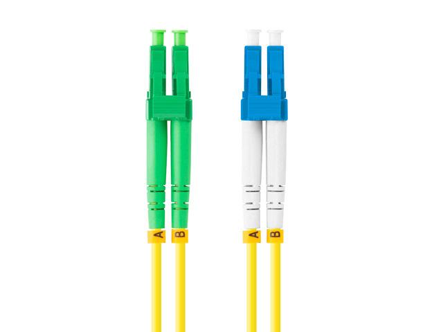 LANBERG šviesolaidinis patchcord SM LC/APC-LC/UPC dvipusis 2m LSZH g657a1 3.0mm geltonas
