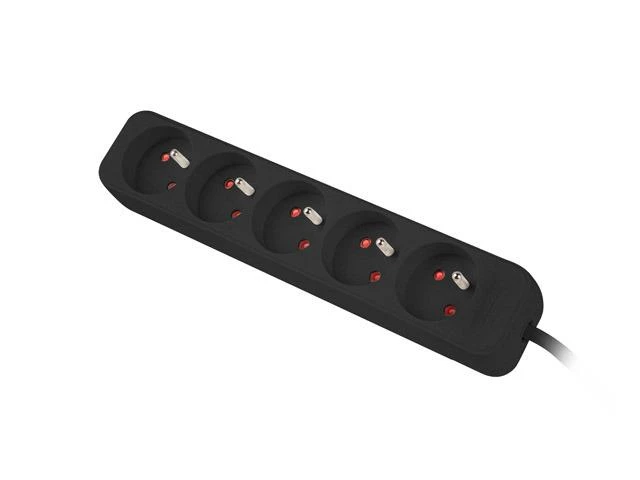 LANBERG PS0-05E-0150-BK 1.5M Juodas 5X 230V Lanter EXTENSION PL. CABLE FROM FULL COPPER