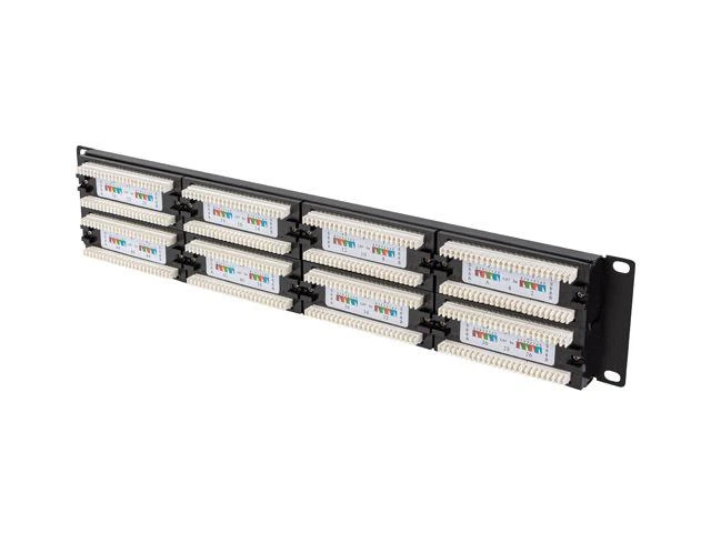 Lanberg Patch Panel 48 port 2U 19" kat.5E UTP juoda