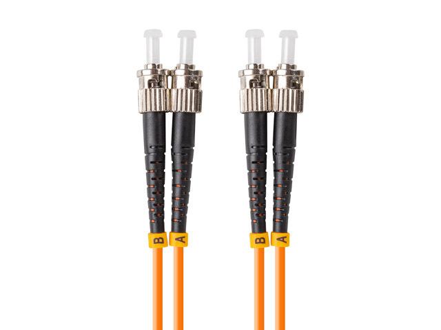 FIBER OPTIC PATCHCORD MM ST/UPC-ST/UPC DUPLEX 3.0MM OM2 50/125 LSZH 10M ORANŽINĖ LANBERG