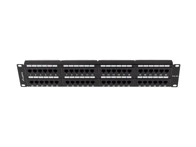 Lanberg Patch Panel 48 port 2U 19" kat.5E UTP juoda