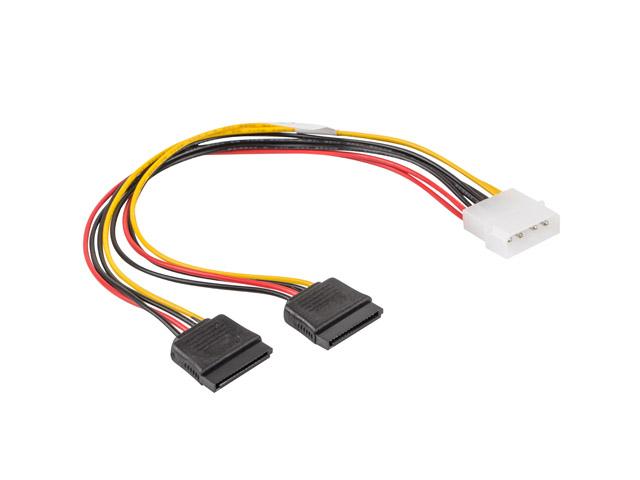 LANBERG CA-HDSA-11CU-0030 maitinimo kabelis MOLEX M ->SATA F x2 30cm