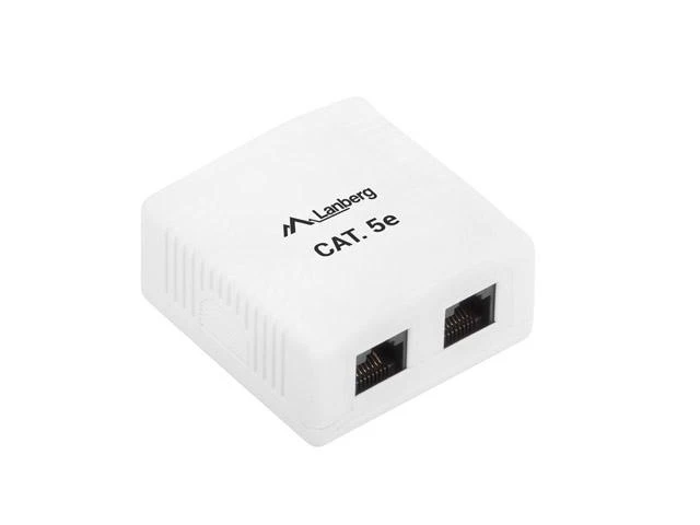 LANBERG OU5-0002-W UTP Data Box 2 prievadų RJ45 neekranuotas kat. 5E