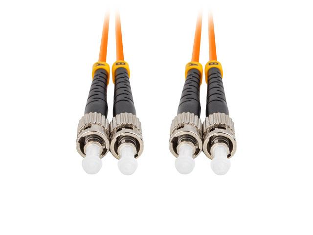 FIBER OPTIC PATCHCORD MM ST/UPC-ST/UPC DUPLEX 3.0MM OM2 50/125 LSZH 10M ORANŽINĖ LANBERG