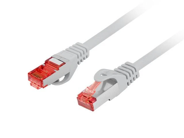 LANBERG Patchcord kat.6 FTP LSZH CU 1m pilkas Fluke praėjo