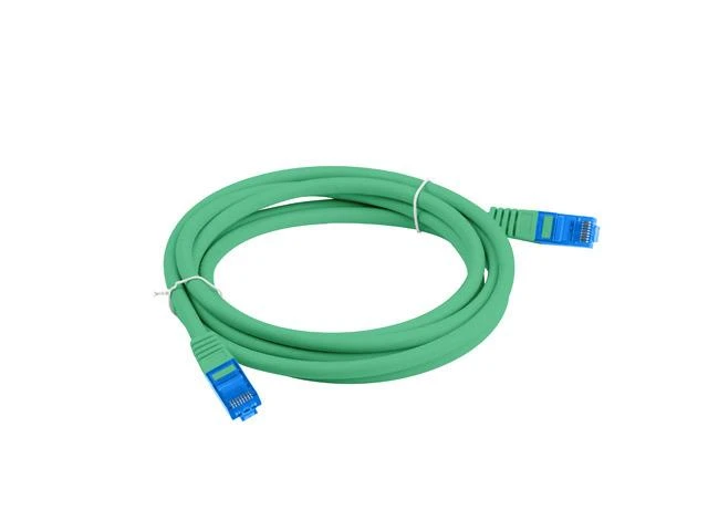 LANBERG patchcord cat.6A FTP LSZH CCA 1m žalias