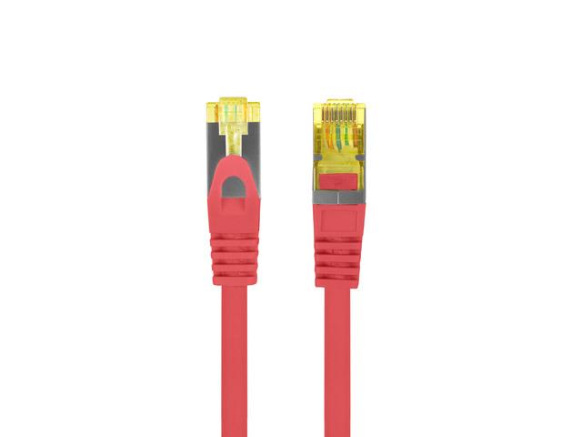 LANBERG Patchcord Cat.6A S/FTP LSZH CU 1m red