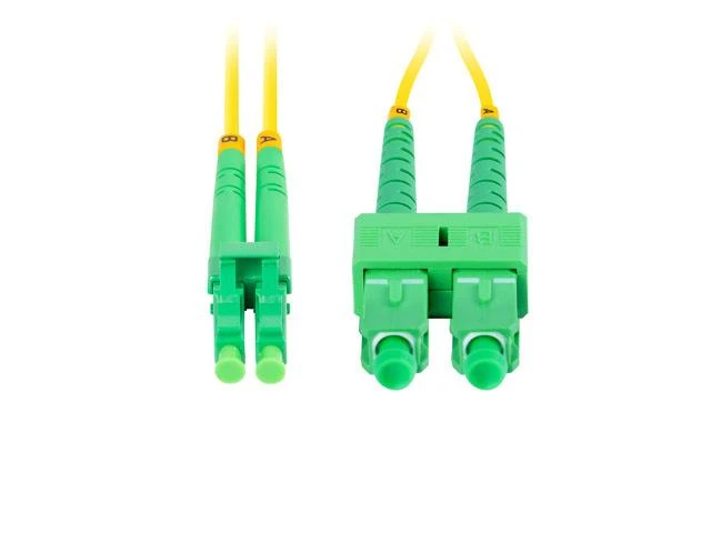 LANBERG šviesolaidinis patchcord SM SC/APC-LC/APC dvipusis 2m LSZH g657a1 3.0mm geltonas