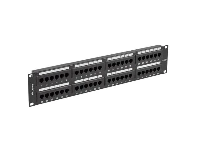 Lanberg Patch Panel 48 port 2U 19" kat.5E UTP juoda