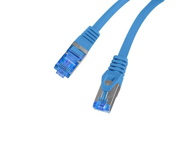 LANBERG Patchcord Cat.6A S/FTP LSZH CCA 0.25m mėlynas