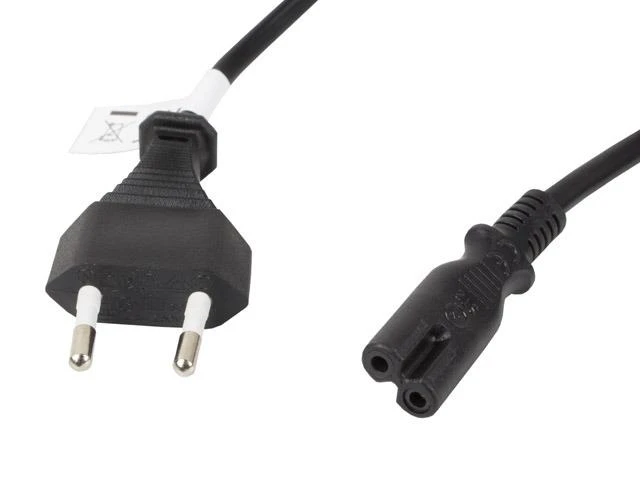 LANBERG CEE 7/16 IEC 320 C7 euro radio power cord 3m VDE juodas
