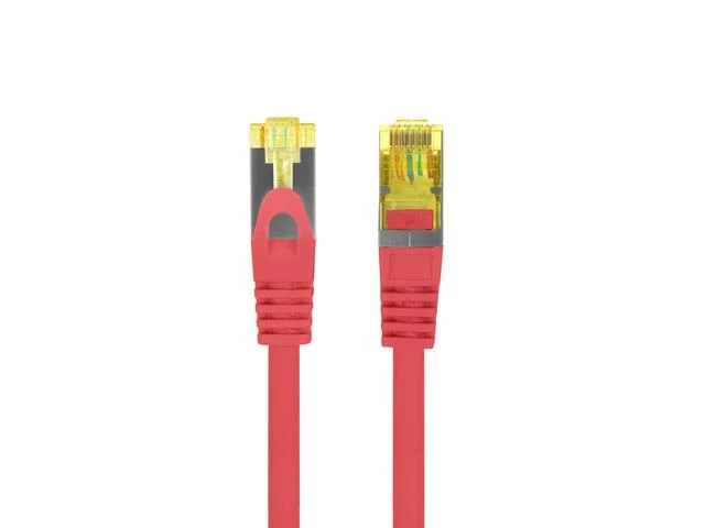 Lanberg Ethernet Patchcord S/FTP 6a 0.25 m tinklo kabelis - raudonas
