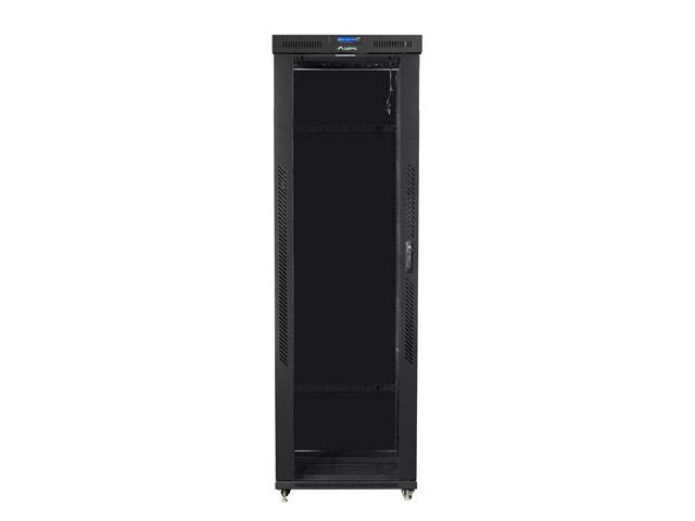 LANBERG laisvai pastatomas stelažas 19 colių spintelė 47U 800x1000 stiklinių durų LCD plokščias paketas juodas