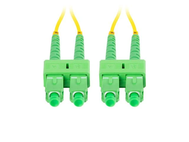 LANBERG šviesolaidinis patchcord SM SC/APC-SC/APC dvipusis 15m LSZH g657a1 3.0mm geltonas