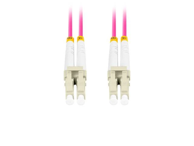 Lanberg PATCHCORD ŚWIATŁOWODOWY MM LC/UPC-LC/UPC DUPLEX 3.0MM OM4 50/125 LSZH 15M Violetinis LANBERG