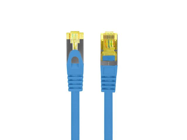LANBERG Patchcord Cat.6A S/FTP LSZH CU 1m mėlynas