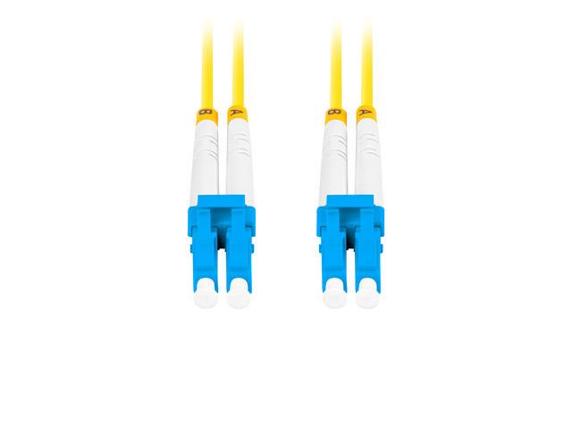 LANBERG šviesolaidinis laidas SM LC/UPC-LC/UPC dvipusis 5m LSZH g657a1 3.0mm geltonas