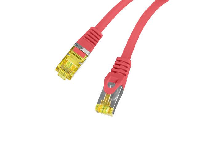 LANBERG Patchcord Cat.6A S/FTP LSZH CU 1m red