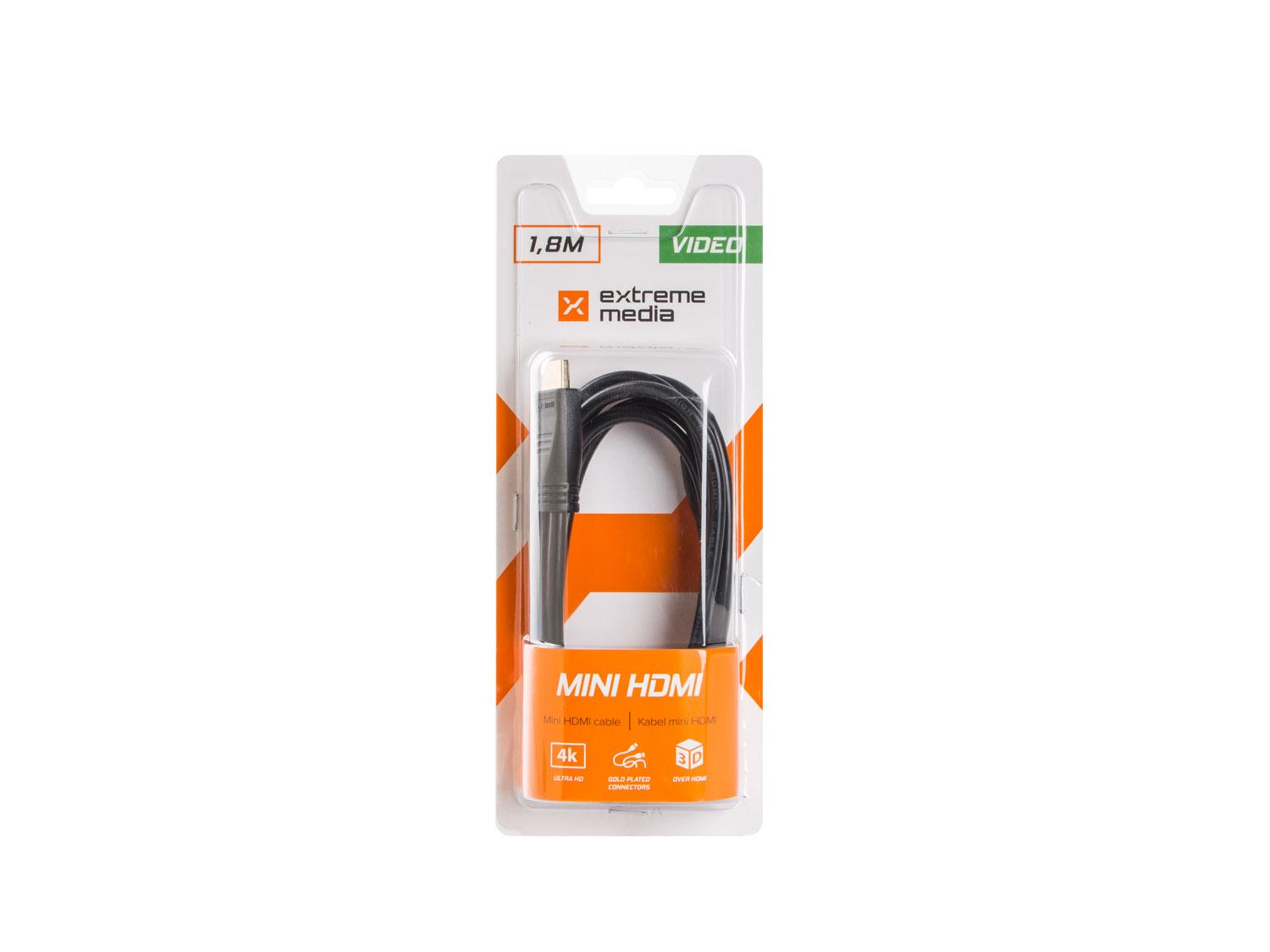 NATEC NKA-0635 kabelis HDMI – mini HDMI A-C v1.4 didelės spartos 1,8M