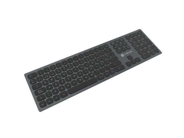 NATEC NKL-1830 klaviatūra Universalus RD belaidis ryšys + „Bluetooth“ QWERTY Ispanas Juoda, Pilka