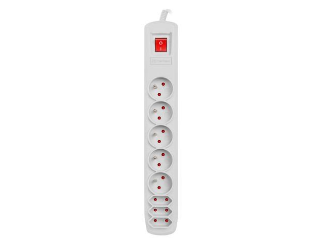 NATEC NSP-0804 Viršįtampių apsauga 8 lizdai IEC CONNECTOR 5m pilkas