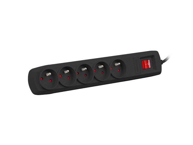 NATEC Surge protection Bercy 400 1.5m 5x French outlets juodas