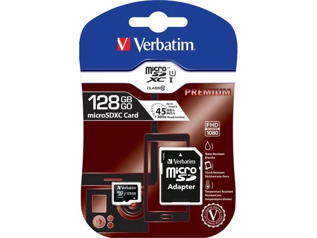 Atminties kortelė Verbatim Micro SDXC 128GB Class 10 su adapteriu