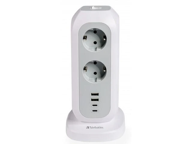 Verbatim EU Multi Plug Power Tower EUPT-01 Baltas
