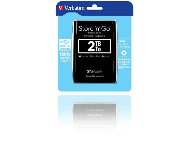 Kietasis išorinis diskas Verbatim Store & Go 2.5'' 2TB USB3 Juodas