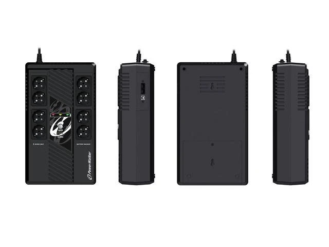 POWER WALKER UPS Line-Interactive 1000VA MS 8x schuko RJ45 įvestis / išvestis USB HID USB įkroviklis