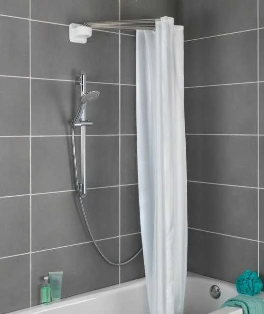 12 svirties dušo užuolaidų strypas, nerūdijantis plienas, WENKO