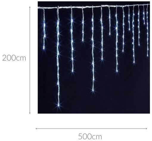 Fééric Lights and Christmas Fééric Lights ir Kalėdų šviesos užuolaidos 120 LED, balta