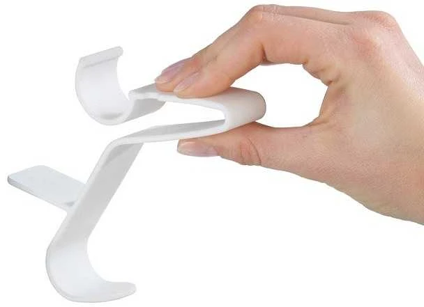 3 Flexi vonios pakabų rinkinys, tvirtinamas prie vamzdinio radiatoriaus, baltas, plastikinis, stabilus tvirtinimas, WENKO