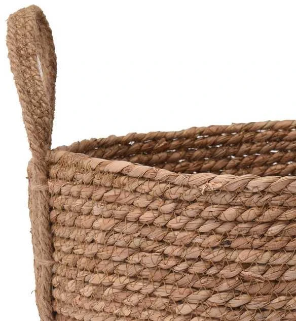 ProGarden 3 krepšelių rinkinys su rankenomis, rudas, universalus, įvairių dydžių, pinti krepšeliai