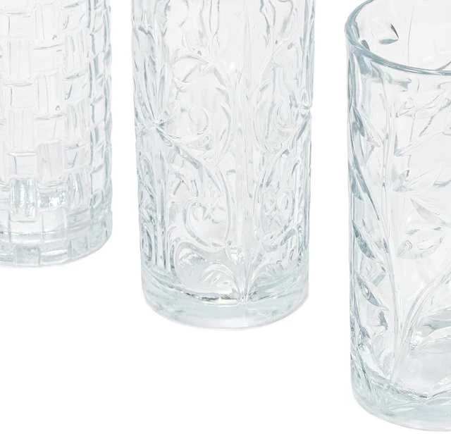 Glasmark 3 raštuotų stiklinių rinkinys, 380 ml