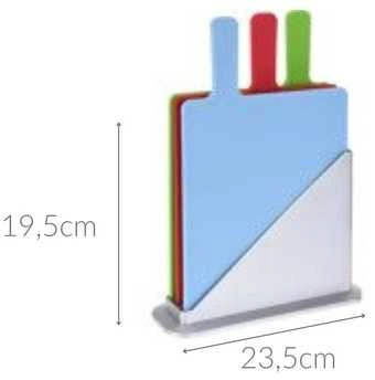 Mondex Excellent Houseware Pjaustymo lentelių rinkinys su laikikliu, 3vnt.