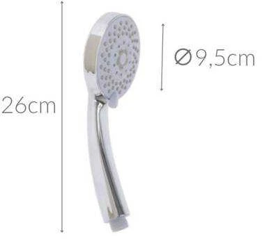 Douceur Dinterieur 5 funkcijų dušo galvutė, chromuota, Ø 9,5 cm