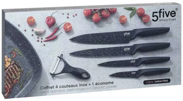5 nerūdijančio plieno virtuvinių peilių rinkinys, 5 vnt., Secret de Gourmet