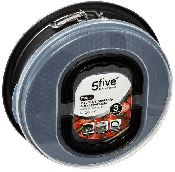 5five Simply Smart torto forma su dangčiu ir rankena, Ø 26 cm, metalinė