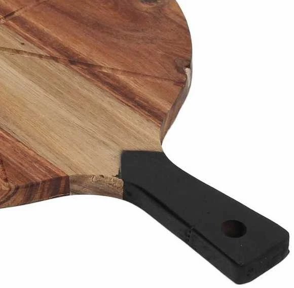 Excellent Houseware Medinė picos lenta su pjautuvu 30 cm 2 vnt.