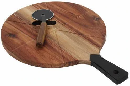 Excellent Houseware Medinė picos lenta su pjautuvu 30 cm 2 vnt.