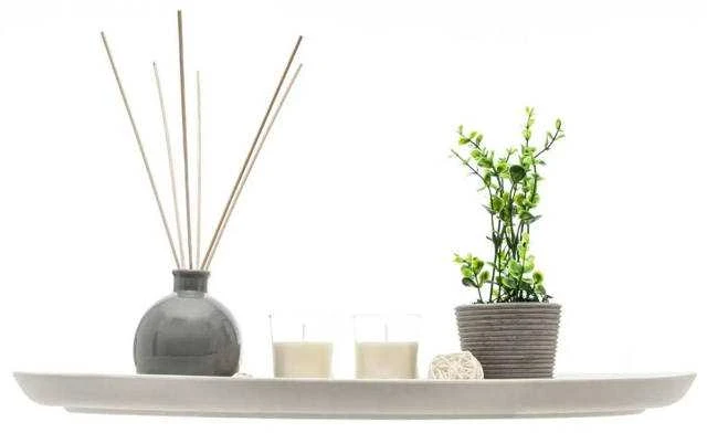 Atmosphera Accent Žvakidė ir smilkalų žvakidė, medinė lėkštė su dekoratyviniu akcentu